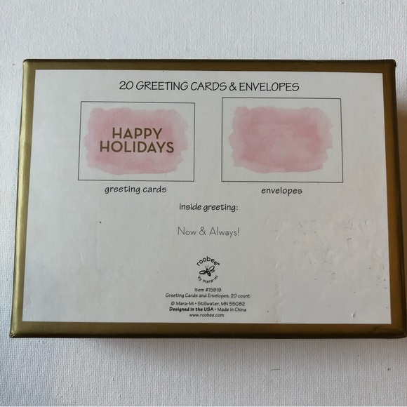 Roobee Pink Holiday Cards - Picture 2 of 2